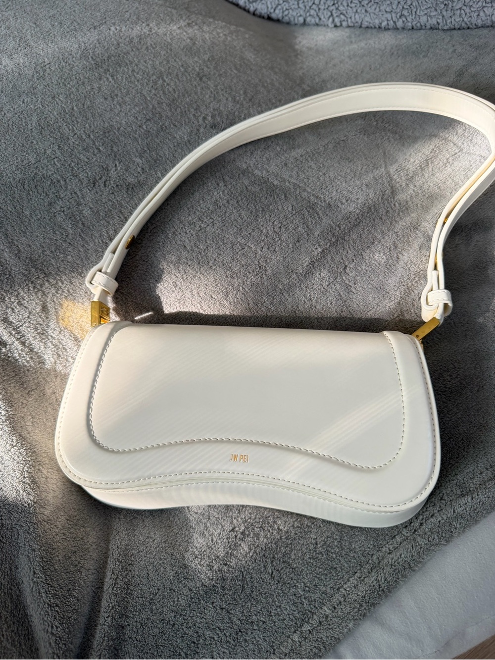 JW PEI Joy Shoulder Bag - White, Gold Hardware, Like New